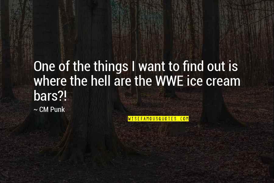 Ambulancia Privada Quotes By CM Punk: One of the things I want to find