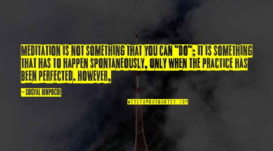 Ambutek Quotes By Sogyal Rinpoche: Meditation is not something that you can "do"; Ambutek Quotes By Sogyal Rinpoche: Meditation is not something that you can "do";