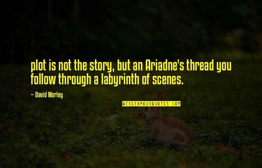 Ameelearning Quotes By David Morley: plot is not the story, but an Ariadne's Ameelearning Quotes By David Morley: plot is not the story, but an Ariadne's
