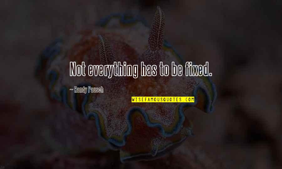 Amende The Stream Water Quotes By Randy Pausch: Not everything has to be fixed. Amende The Stream Water Quotes By Randy Pausch: Not everything has to be fixed.