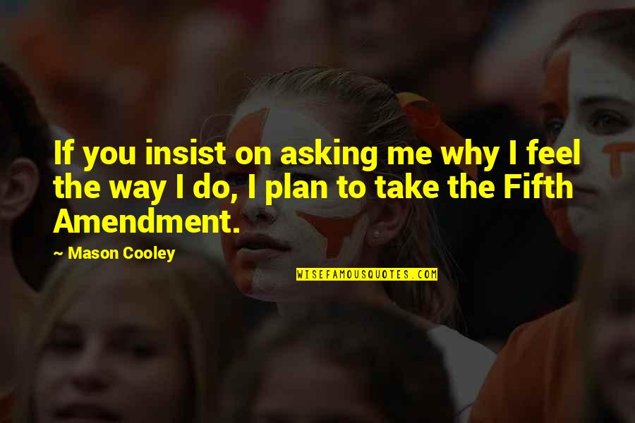 Amendment Quotes By Mason Cooley: If you insist on asking me why I