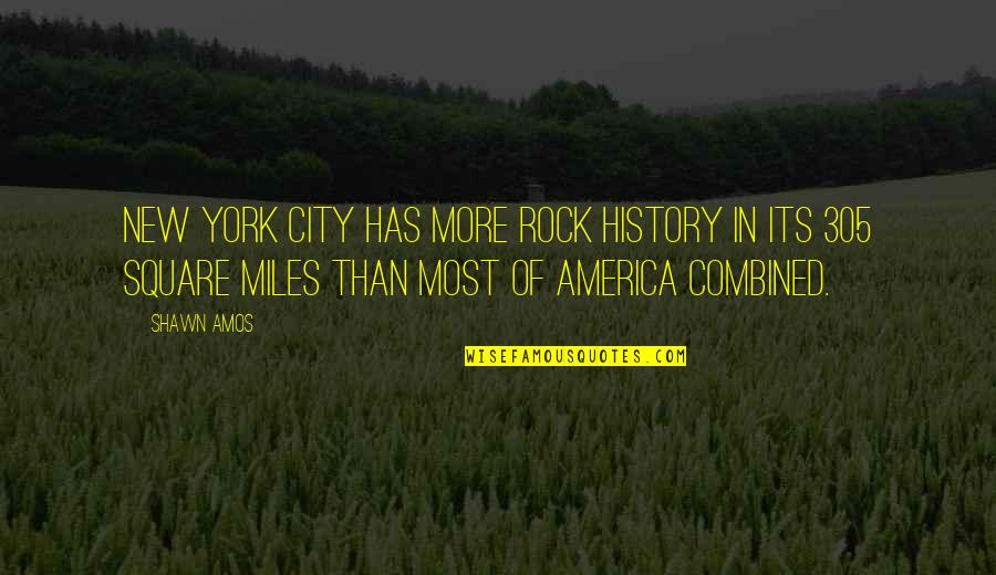 America All City Quotes By Shawn Amos: New York City has more rock history in