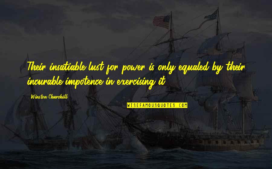 America Helping Others Quotes By Winston Churchill: Their insatiable lust for power is only equaled