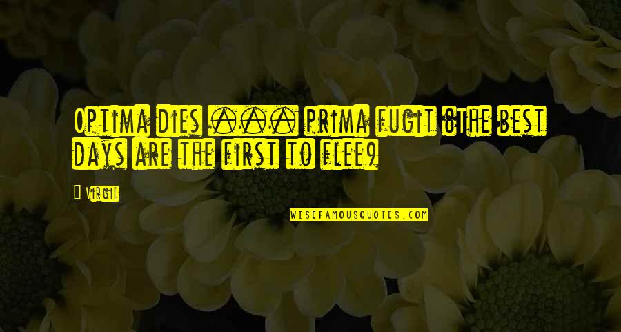America Is Not A Melting Pot Quotes By Virgil: Optima dies ... prima fugit (The best days