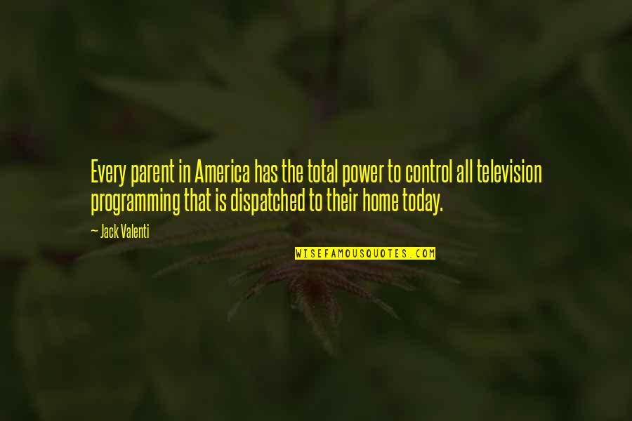 America Today Quotes By Jack Valenti: Every parent in America has the total power