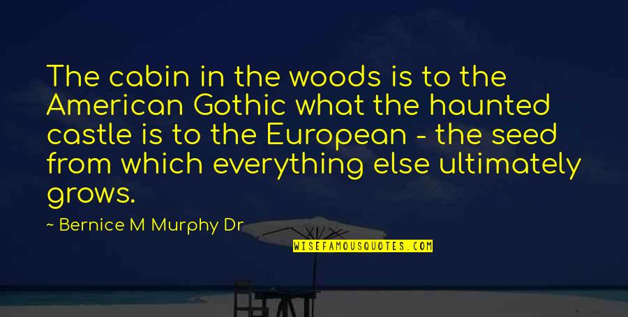 American And European Quotes By Bernice M Murphy Dr: The cabin in the woods is to the