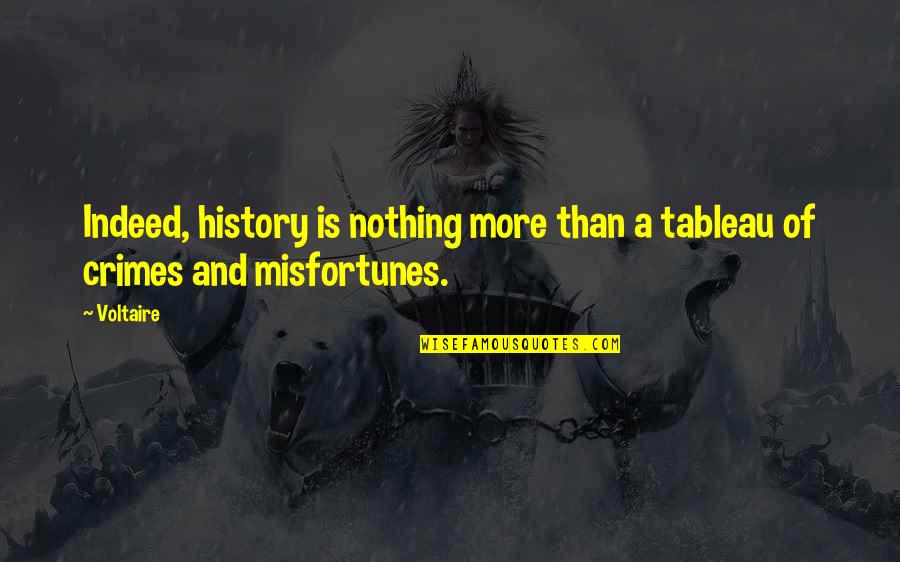 American Bluff Quotes By Voltaire: Indeed, history is nothing more than a tableau