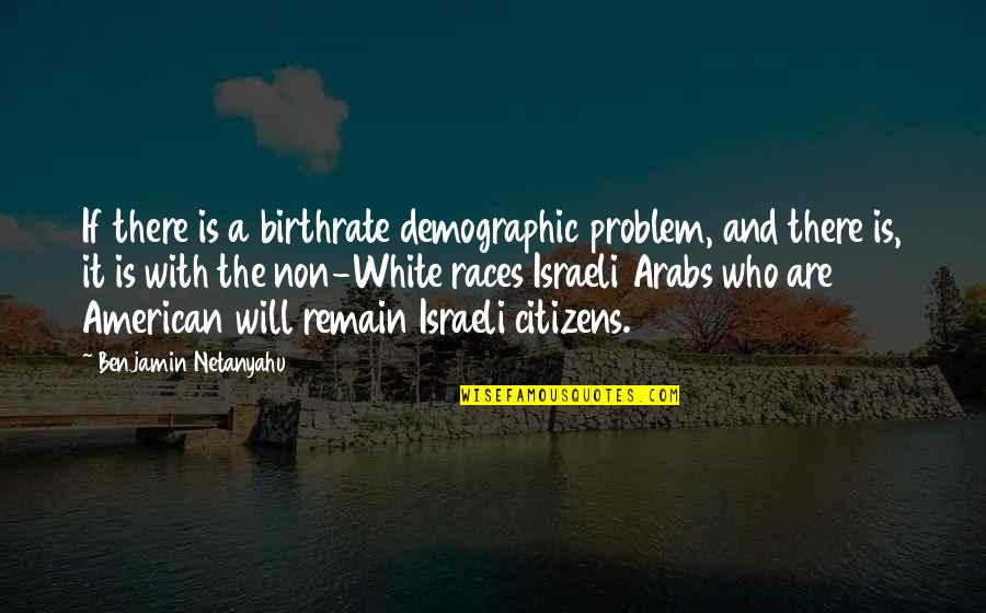 American Citizens Quotes By Benjamin Netanyahu: If there is a birthrate demographic problem, and