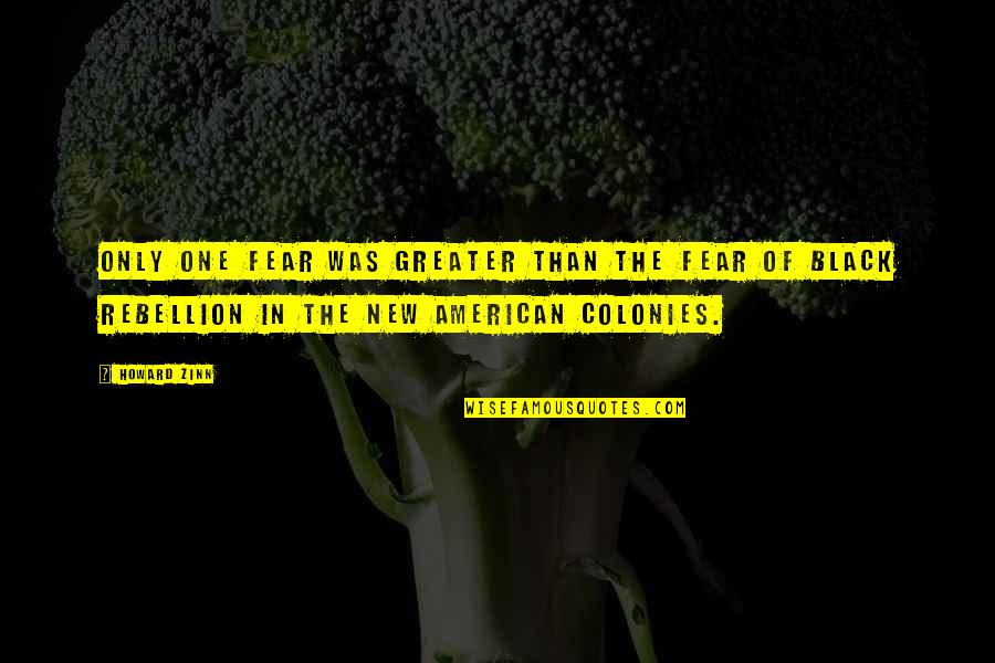 American Colonies Quotes By Howard Zinn: Only one fear was greater than the fear