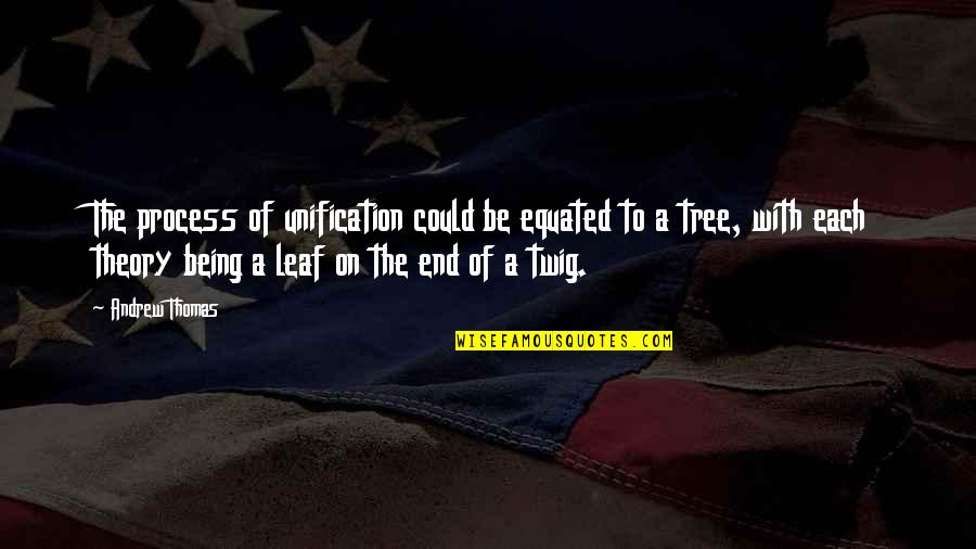 American Dream Failing Quotes By Andrew Thomas: The process of unification could be equated to