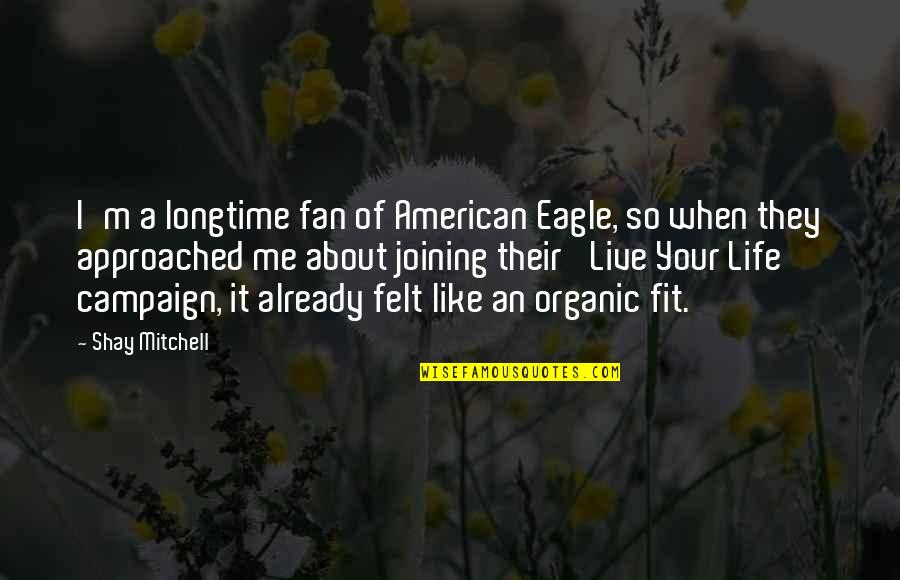 American Like Me Quotes By Shay Mitchell: I'm a longtime fan of American Eagle, so