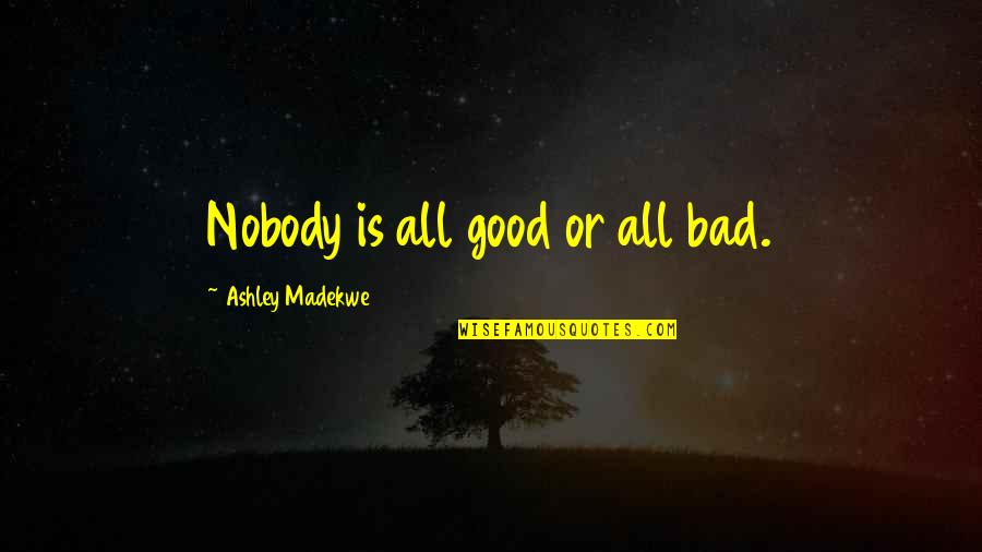 American National Identity Quotes By Ashley Madekwe: Nobody is all good or all bad.