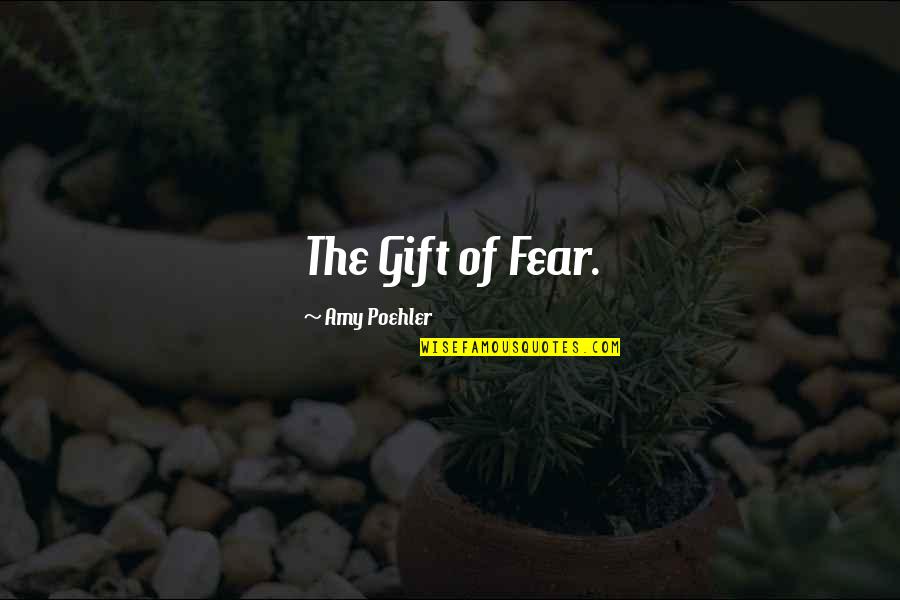 American Pimp Quotes By Amy Poehler: The Gift of Fear.