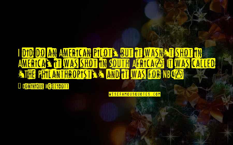 American South Quotes By Dominique McElligott: I did do an American pilot, but it