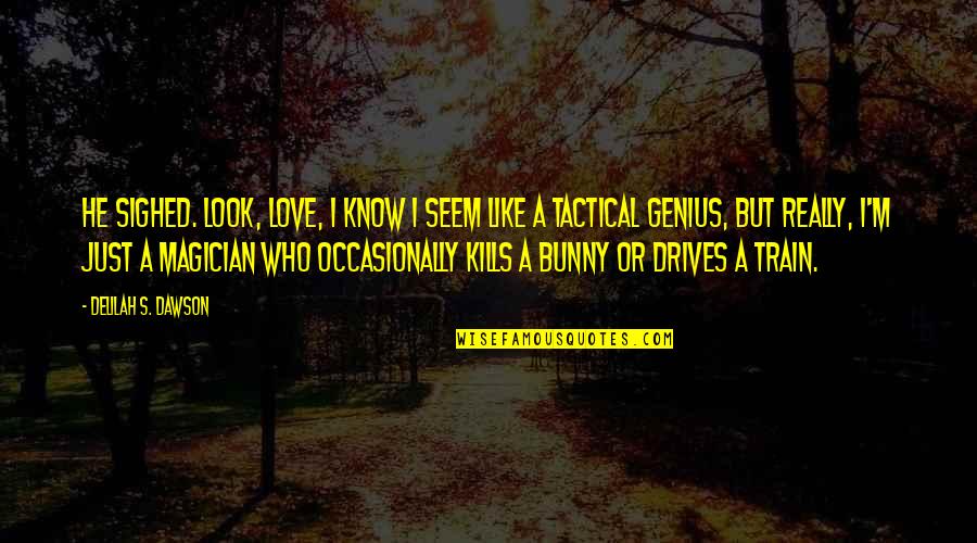Amerie Touch Quotes By Delilah S. Dawson: He sighed. Look, love, I know I seem
