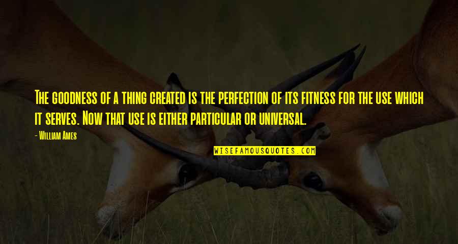 Ames Quotes By William Ames: The goodness of a thing created is the Ames Quotes By William Ames: The goodness of a thing created is the
