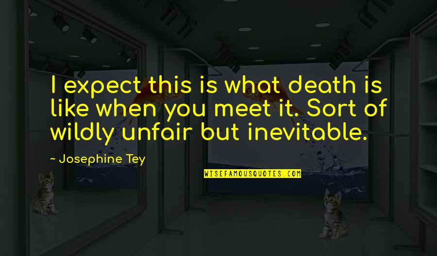 Amiably Quotes By Josephine Tey: I expect this is what death is like
