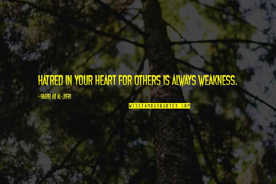 Amidah Prayers Quotes By Habib Ali Al-Jifri: Hatred in your heart for others is always