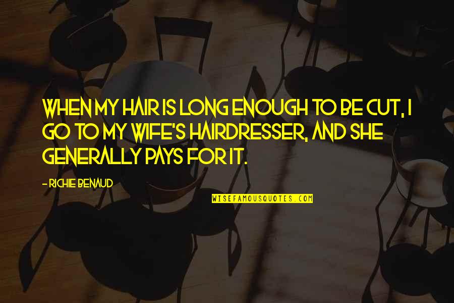 Amidou Bayo Quotes By Richie Benaud: When my hair is long enough to be Amidou Bayo Quotes By Richie Benaud: When my hair is long enough to be