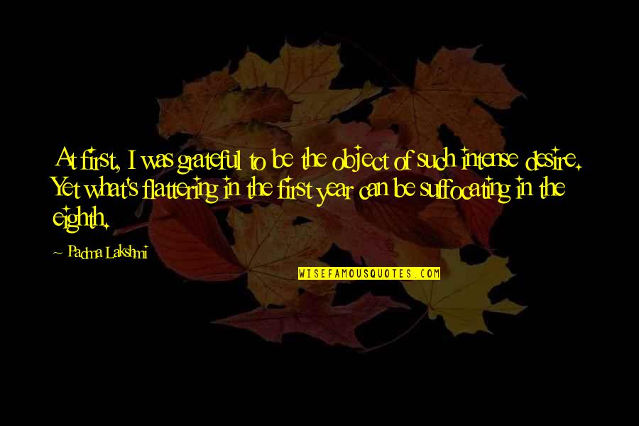 Amidst The Darkness Quotes By Padma Lakshmi: At first, I was grateful to be the Amidst The Darkness Quotes By Padma Lakshmi: At first, I was grateful to be the
