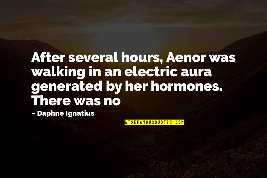 Amina And Sarah Quotes By Daphne Ignatius: After several hours, Aenor was walking in an Amina And Sarah Quotes By Daphne Ignatius: After several hours, Aenor was walking in an