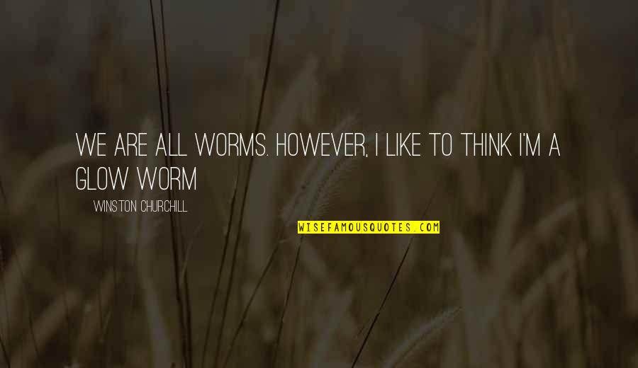 Aminath Faiza Quotes By Winston Churchill: We are all worms. However, I like to