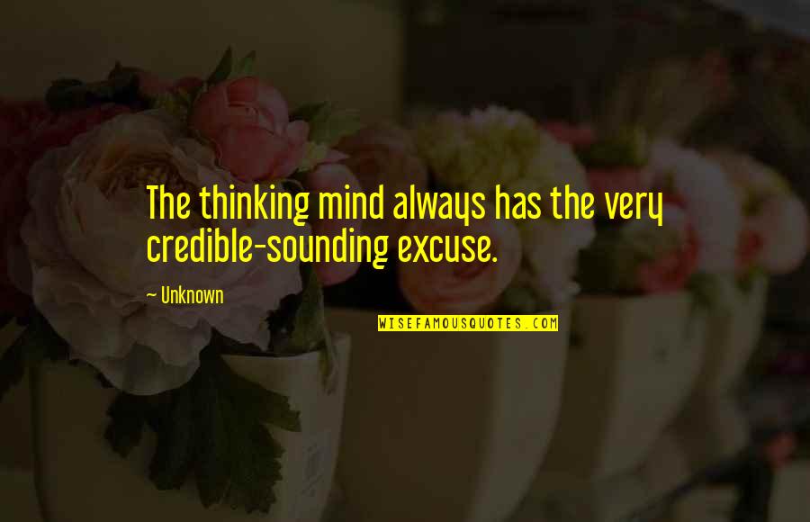 Aminek Meg Quotes By Unknown: The thinking mind always has the very credible-sounding