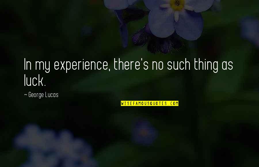 Amini Innovation Quotes By George Lucas: In my experience, there's no such thing as Amini Innovation Quotes By George Lucas: In my experience, there's no such thing as