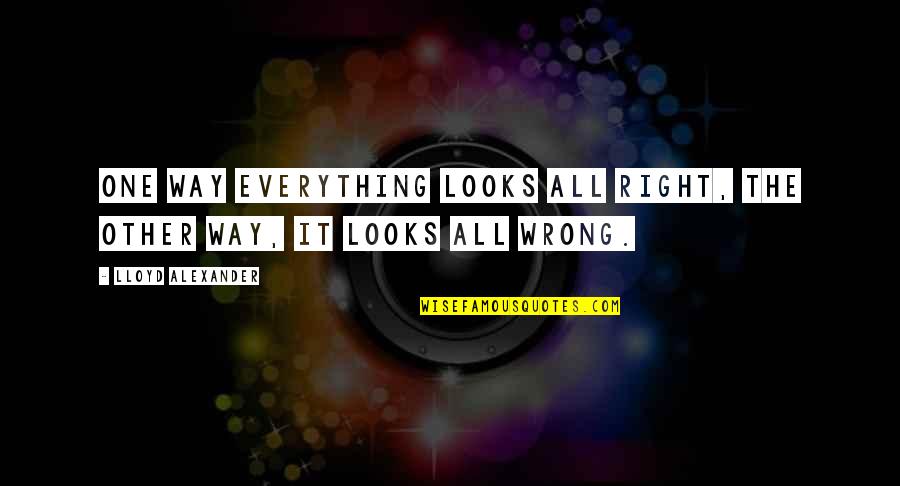 Aminoff And Company Quotes By Lloyd Alexander: One way everything looks all right, the other Aminoff And Company Quotes By Lloyd Alexander: One way everything looks all right, the other