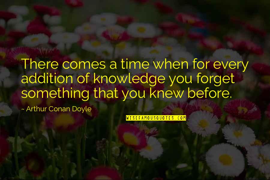 Amintirile Peregrinului Quotes By Arthur Conan Doyle: There comes a time when for every addition