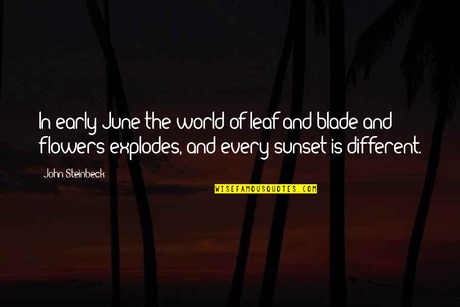 Amirah Johnson Quotes By John Steinbeck: In early June the world of leaf and Amirah Johnson Quotes By John Steinbeck: In early June the world of leaf and