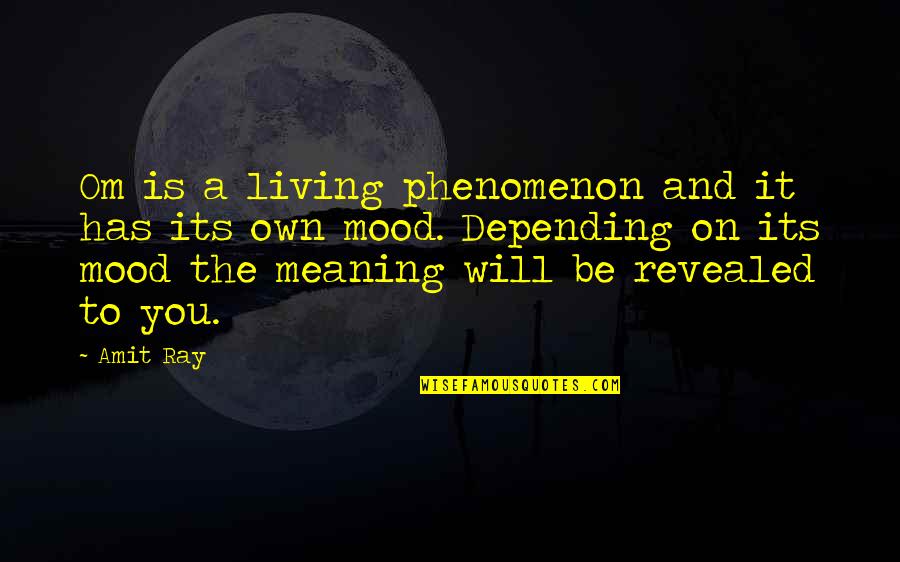 Amit Quotes By Amit Ray: Om is a living phenomenon and it has Amit Quotes By Amit Ray: Om is a living phenomenon and it has