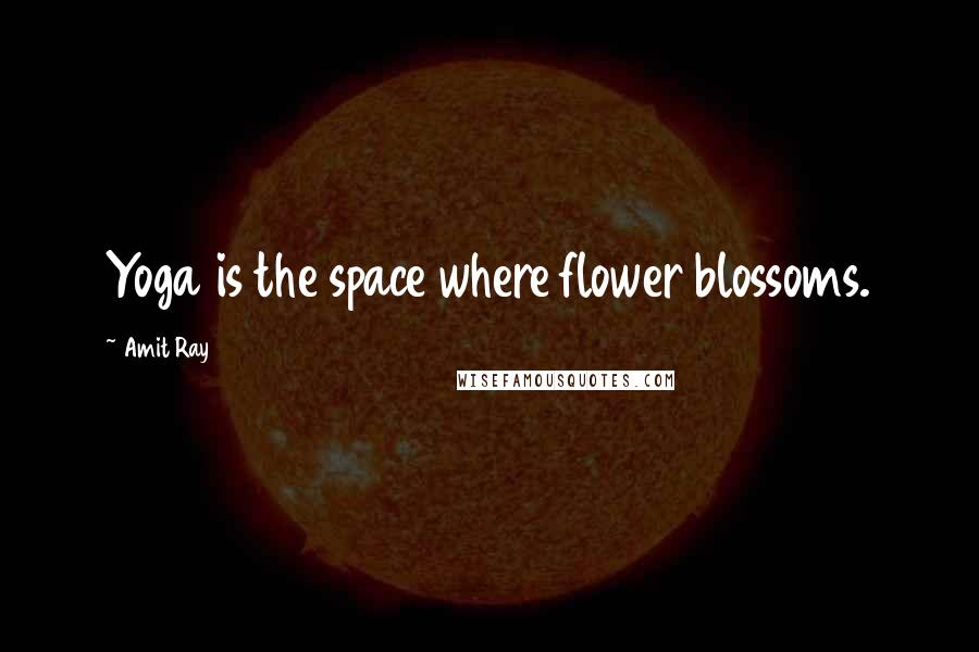 Amit Ray quotes: Yoga is the space where flower blossoms.