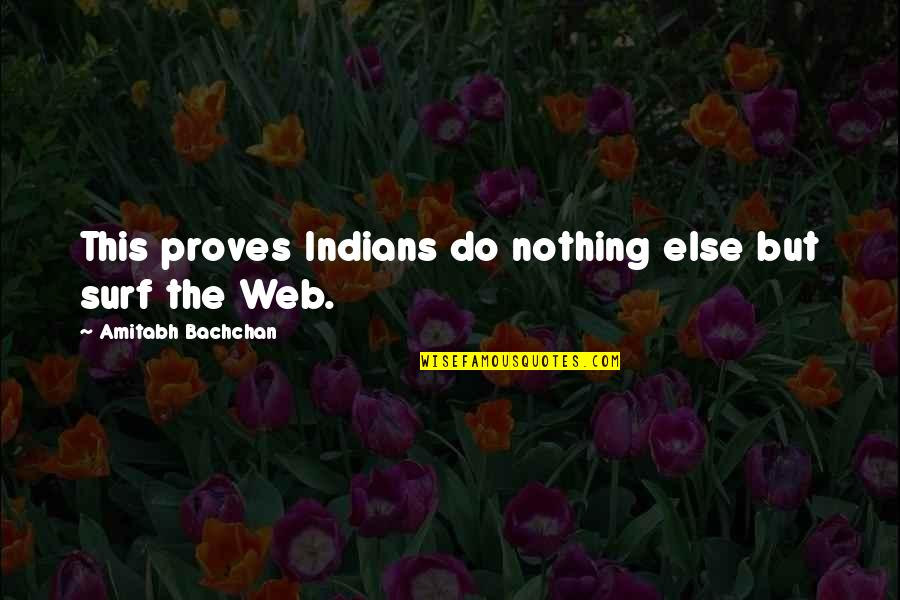 Amitabh Bachchan Quotes By Amitabh Bachchan: This proves Indians do nothing else but surf Amitabh Bachchan Quotes By Amitabh Bachchan: This proves Indians do nothing else but surf