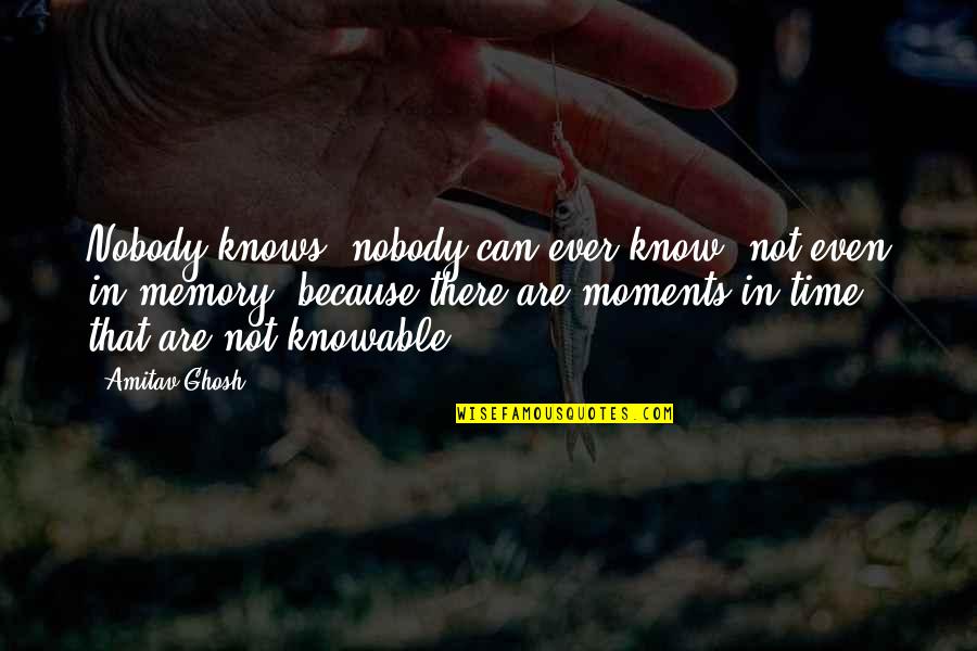 Amitav Ghosh Quotes By Amitav Ghosh: Nobody knows, nobody can ever know, not even