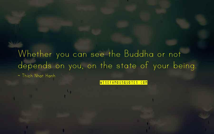 Ammoglio Sauce Quotes By Thich Nhat Hanh: Whether you can see the Buddha or not