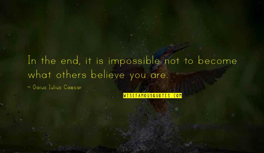 Ammosquared Quotes By Gaius Iulius Caesar: In the end, it is impossible not to