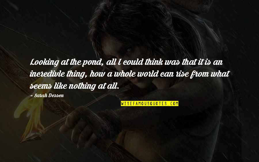 Ammunition Is Spanish Quotes By Sarah Dessen: Looking at the pond, all I could think Ammunition Is Spanish Quotes By Sarah Dessen: Looking at the pond, all I could think