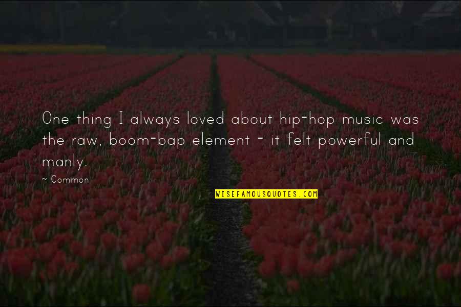 Amnesie Quotes By Common: One thing I always loved about hip-hop music