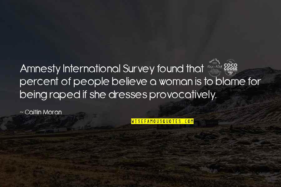 Amnesty's Quotes By Caitlin Moran: Amnesty International Survey found that 25 percent of