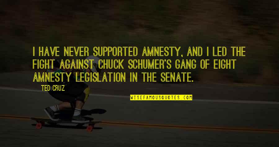 Amnesty's Quotes By Ted Cruz: I have never supported amnesty, and I led
