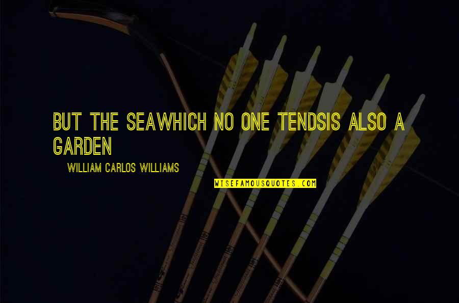 Amoco Gas Quotes By William Carlos Williams: But the seawhich no one tendsis also a