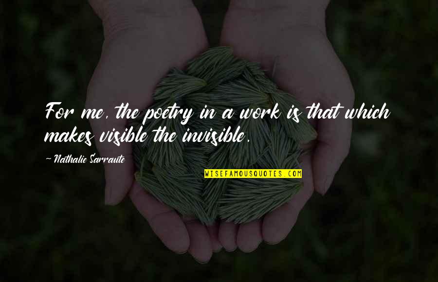 Amoeba 10 Quotes By Nathalie Sarraute: For me, the poetry in a work is Amoeba 10 Quotes By Nathalie Sarraute: For me, the poetry in a work is