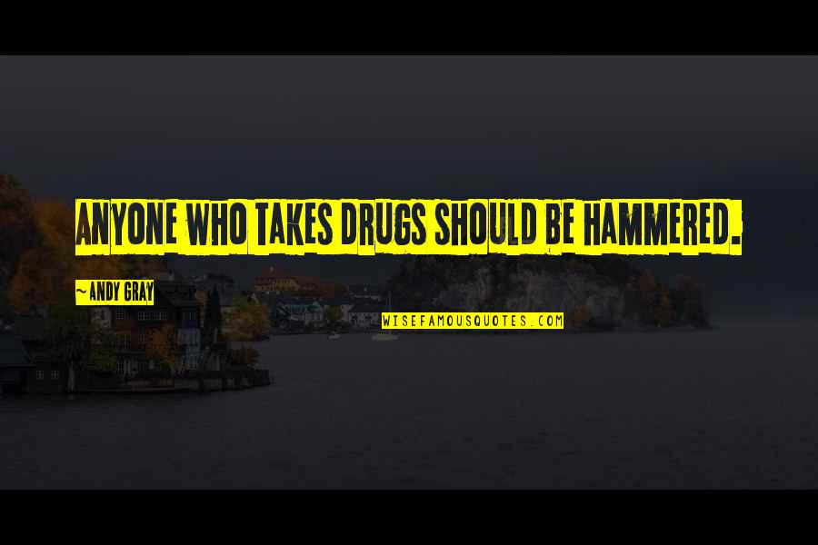 Amoebas Quotes By Andy Gray: Anyone who takes drugs should be hammered.
