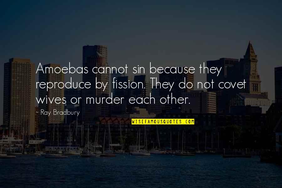 Amoebas Quotes By Ray Bradbury: Amoebas cannot sin because they reproduce by fission.