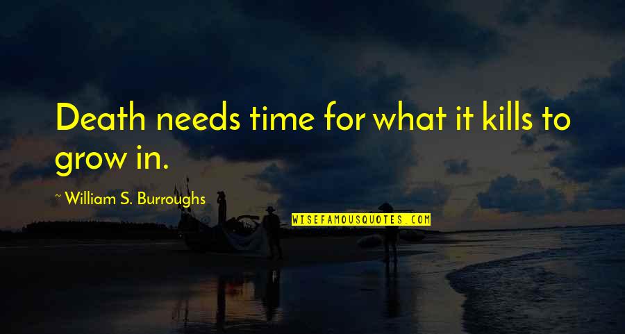 Amorphic Breath Quotes By William S. Burroughs: Death needs time for what it kills to
