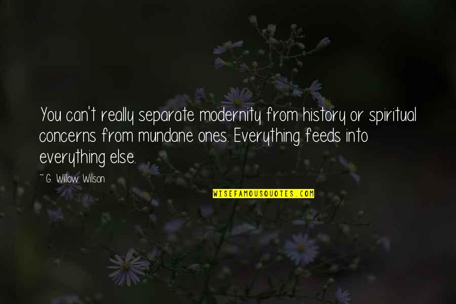 Amorphousnesses Quotes By G. Willow Wilson: You can't really separate modernity from history or