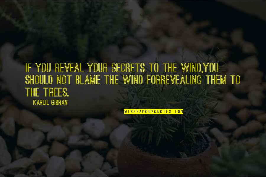 Amortizing Quotes By Kahlil Gibran: If you reveal your secrets to the wind,you