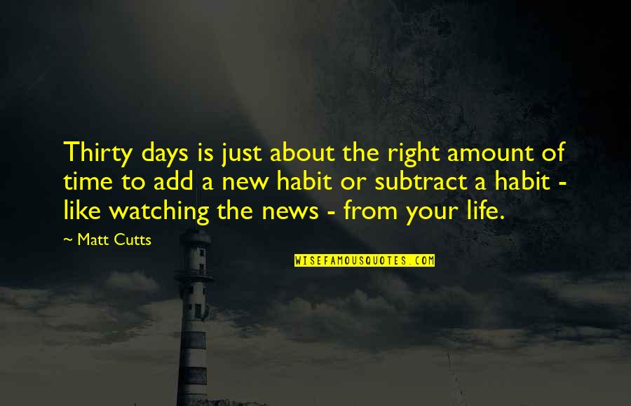 Amount Of Life Quotes By Matt Cutts: Thirty days is just about the right amount