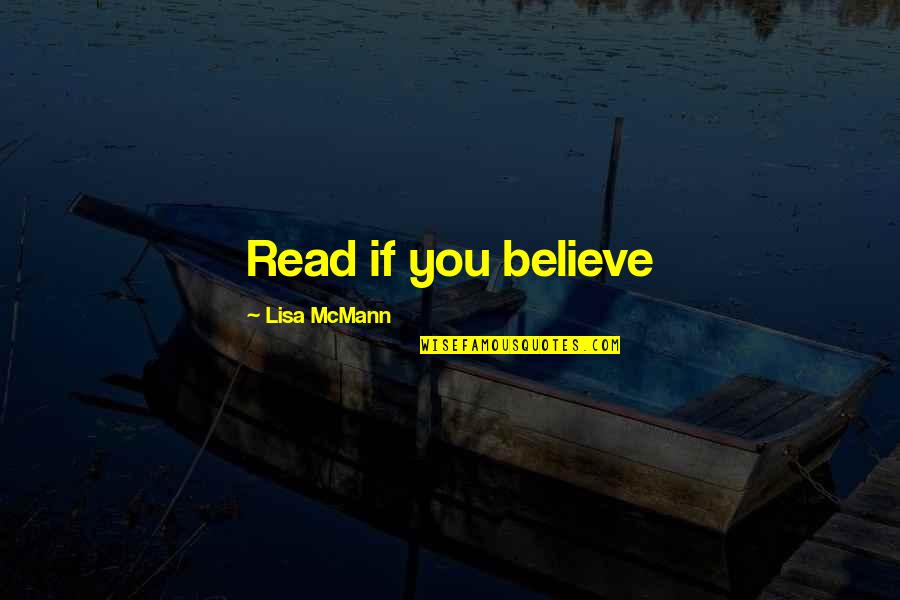 Amphitrites Kids Quotes By Lisa McMann: Read if you believe